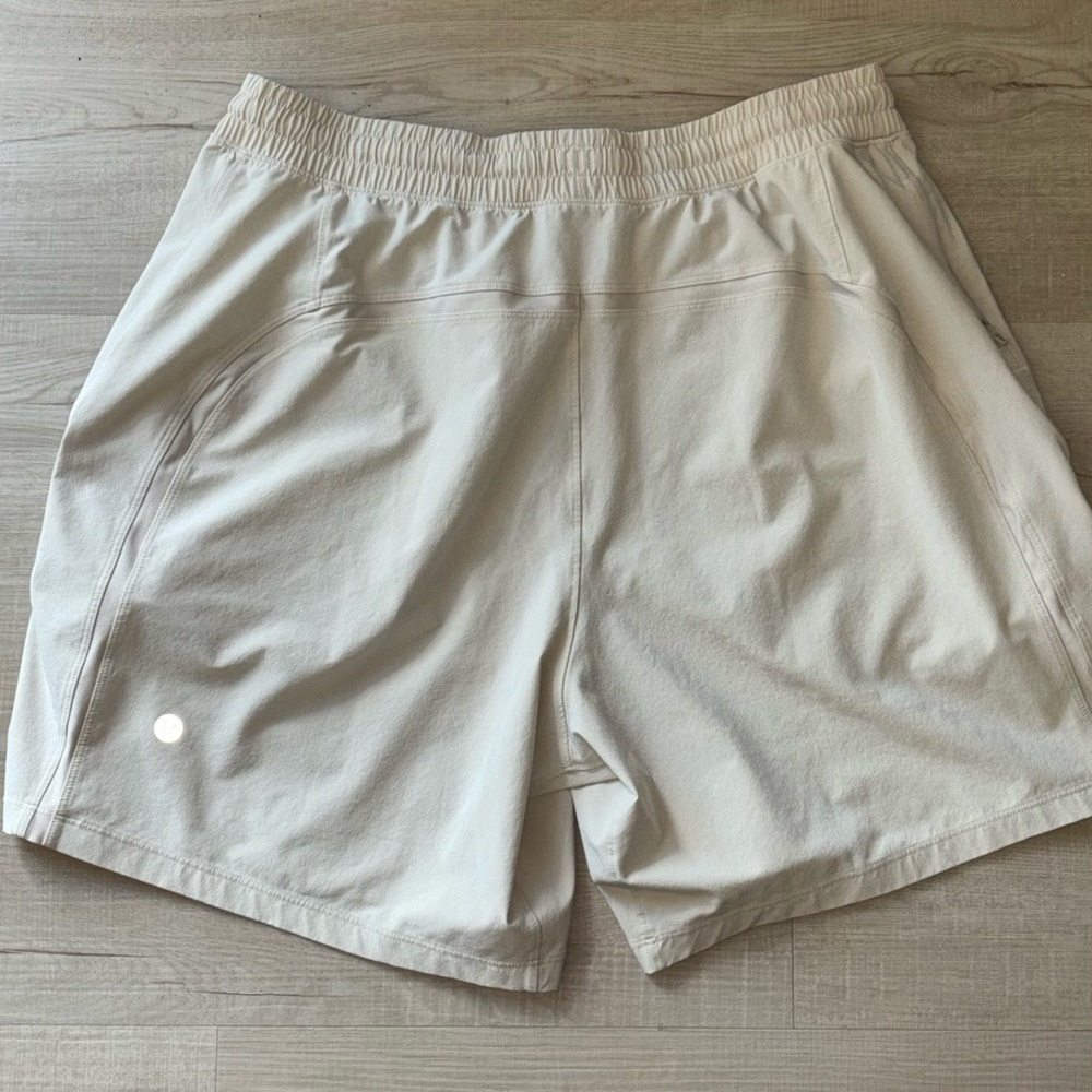 Lululemon Athletica Cream Athletic Shorts